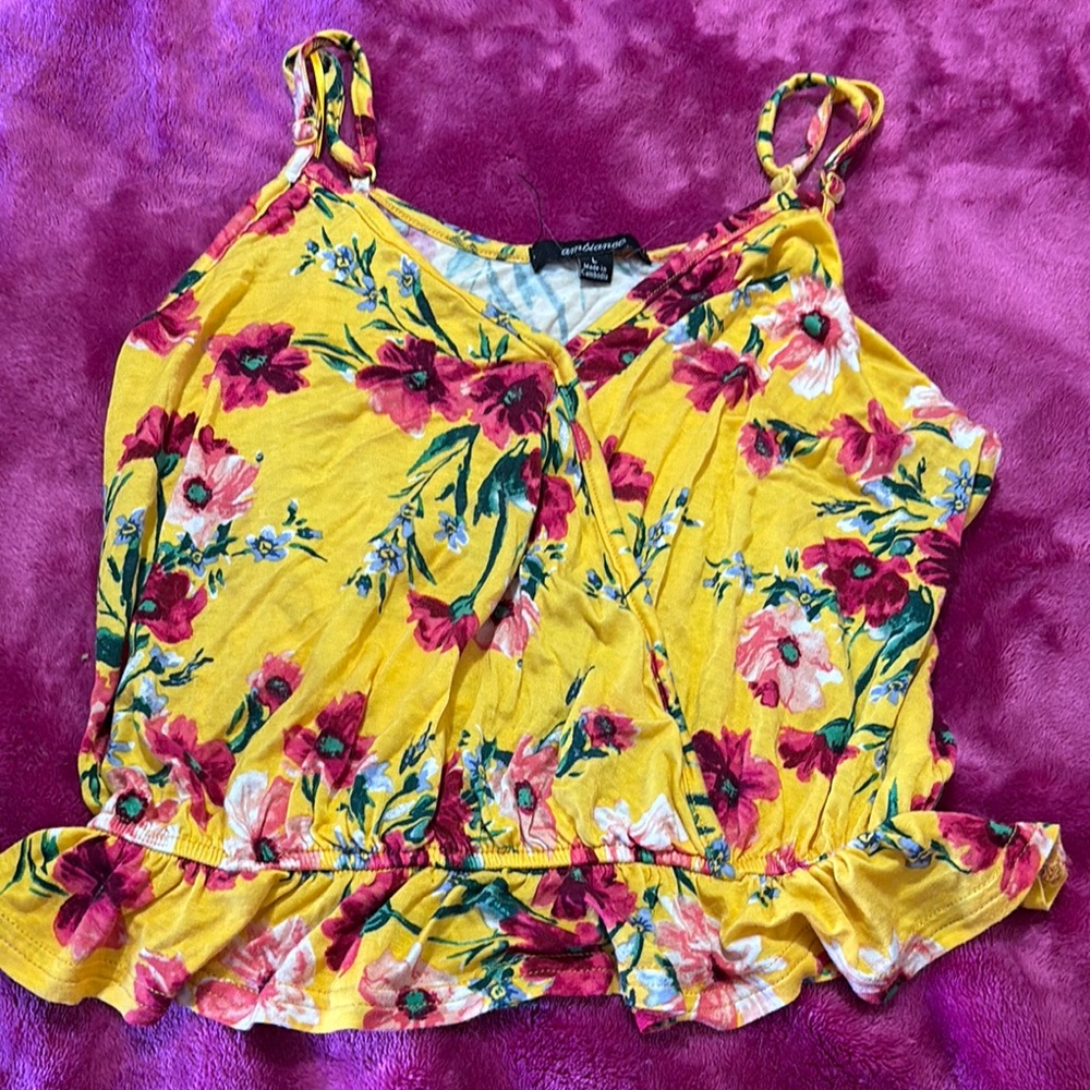 Floral Yellow Top